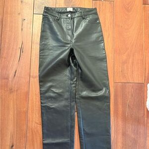 Wilfred Black Leather Trousers